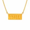 Gold-plated 11:11 angel number pendant necklace on chain