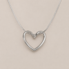 NAMIKA open heart pendant necklace for women in gold stainless steel, anti tarnish, waterproof, hypoallergenic daily wear jewellery