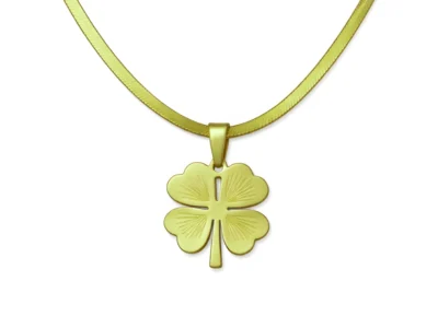 Gold Plated Clover Pendant Necklace For women