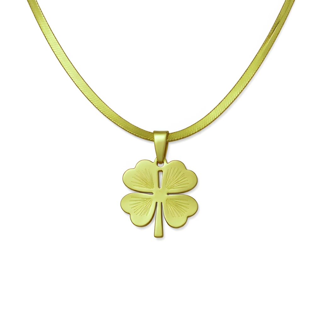 golden-clover-pendant-necklace-anti-tarnish