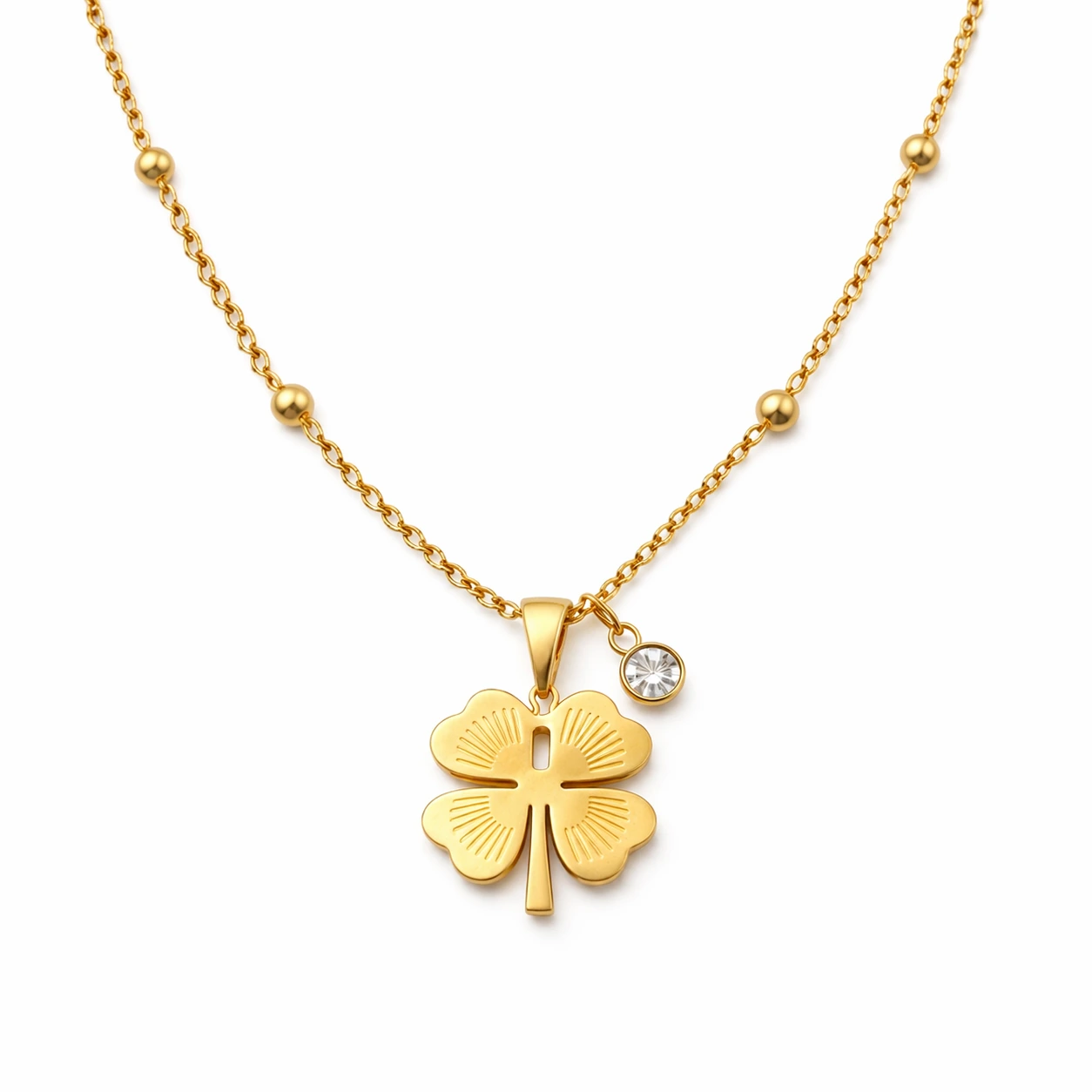 gold-plated-clover-charm-necklace-anti-tarnish