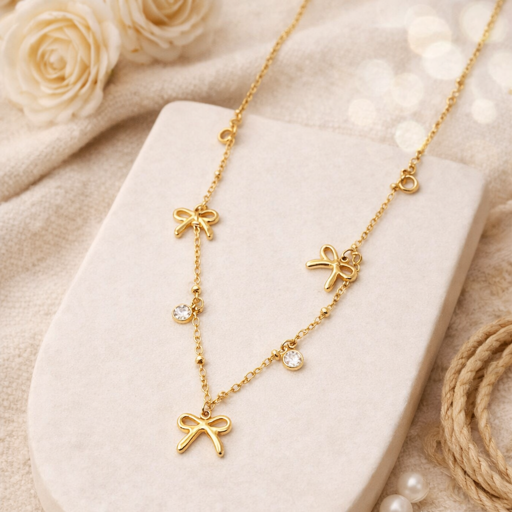 gold-plated-bow-charm-necklace-crystal-anti-tarnish